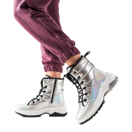 TRENDI Doposci con effetto holo argento