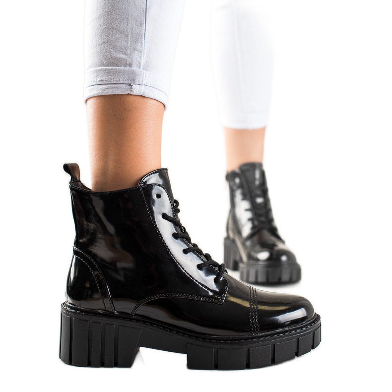 Goodin Stivali Trapper classici sulla piattaforma nero