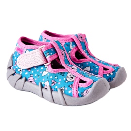 BEFADO S.A. Ciabatte Inblu Con Velcro 190P100 Blu-Rosa