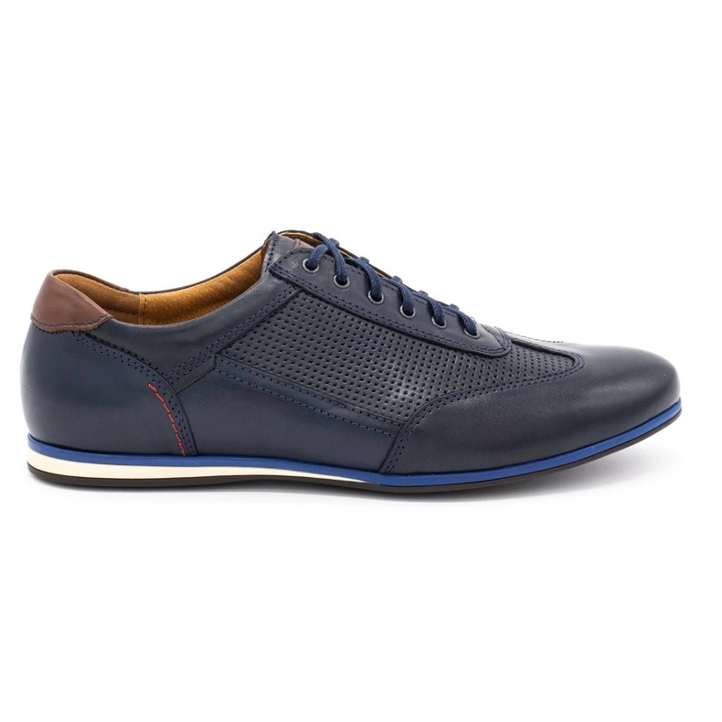 Kampol Scarpe casual uomo in pelle 64/54 blu navy