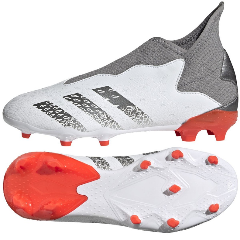Scarpe da calcio Adidas Predator Freak.3 Ll Fg Jr FY6297 multicolore bianca