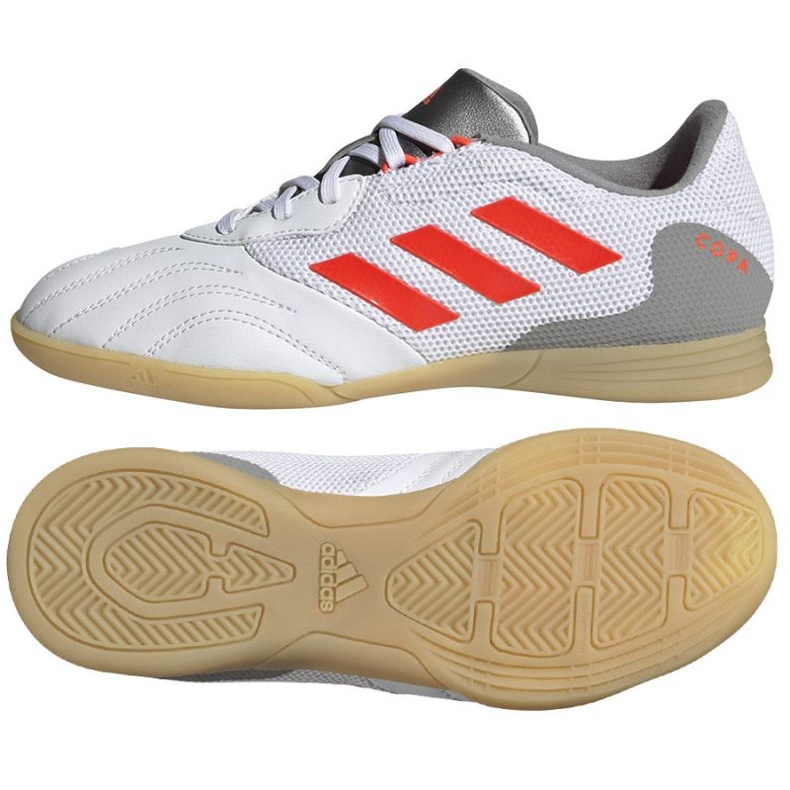 Scarpe da calcio Adidas Copa Sense.3 In Sala Jr FY6158 multicolore bianca