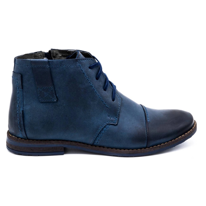 Olivier Stivali invernali da uomo 315MP stivali blu navy