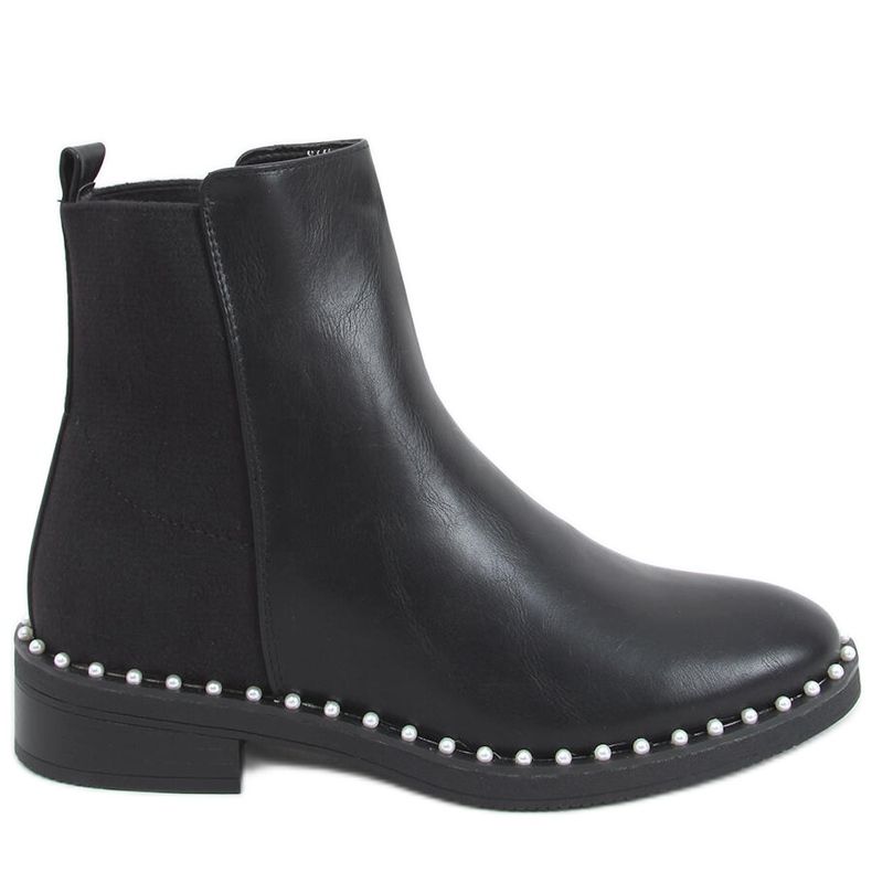 Stivaletti Chelsea con perle Lagos Black nero