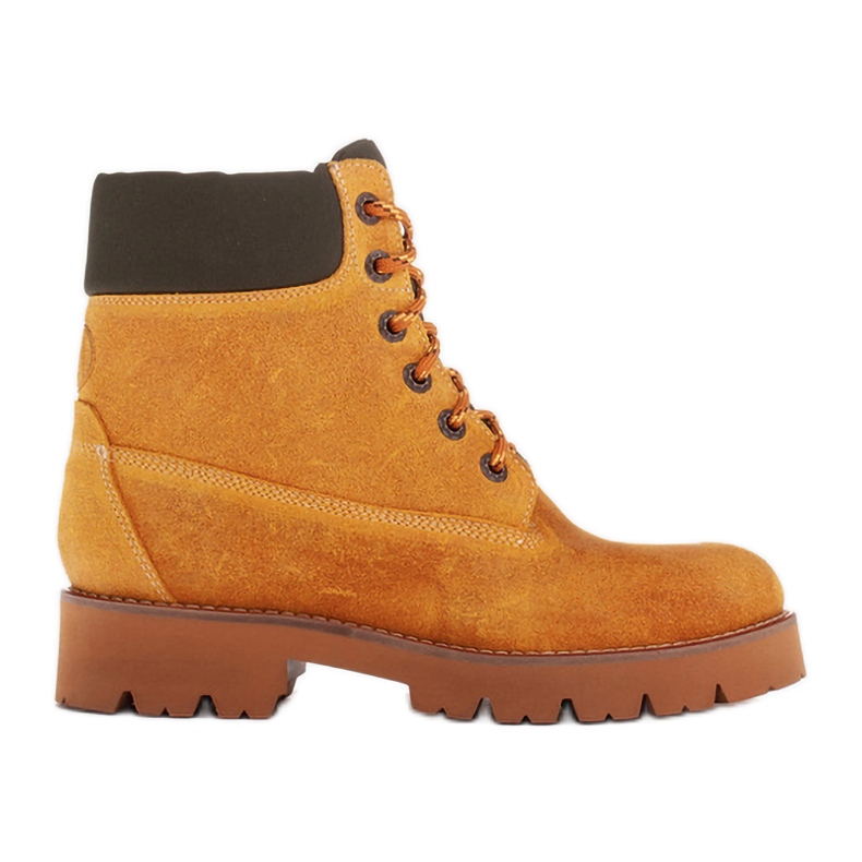Marco Shoes Stivali impermeabili realizzati in pelle gialla impregnata giallo