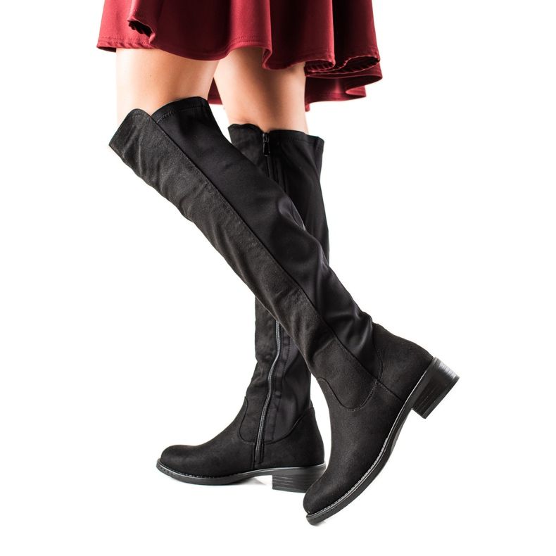 Lovery Comodi stivali scamosciati nero