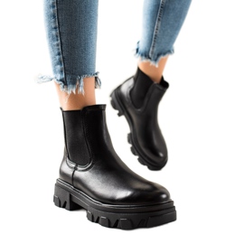 Seastar Stivaletti Chelsea alla moda sulla piattaforma nero