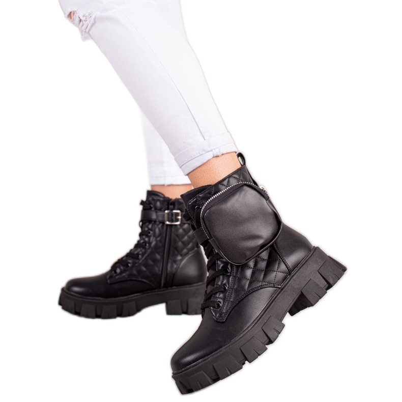 Best Shoes Trapper trapuntati con tasca nero