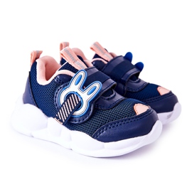 BEFADO S.A. Scarpe Sportive Bambini Con Velcro Befado 516P090 Blu Navy-Rosa