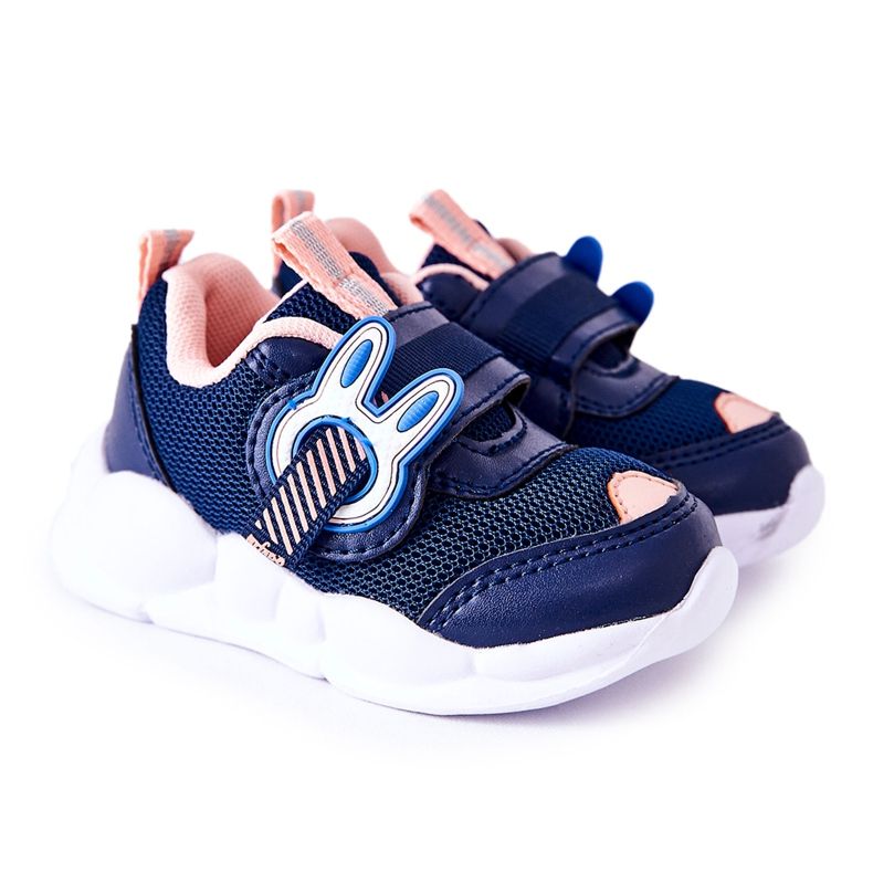 BEFADO S.A. Scarpe Sportive Bambini Con Velcro Befado 516P090 Blu Navy-Rosa