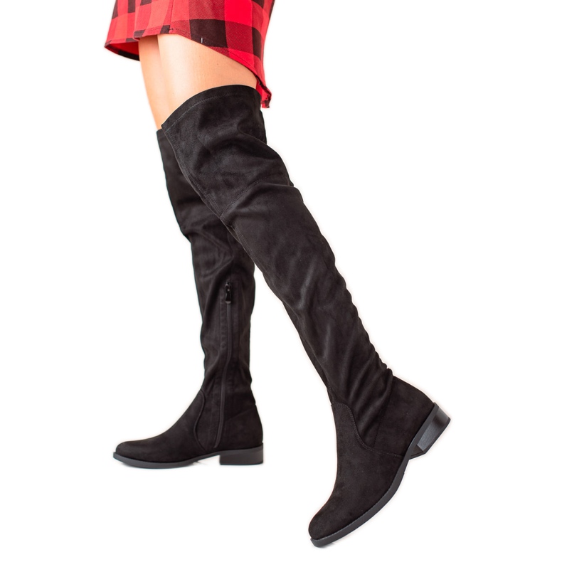 Lucky Shoes Stivaletti classici in pelle scamosciata nero