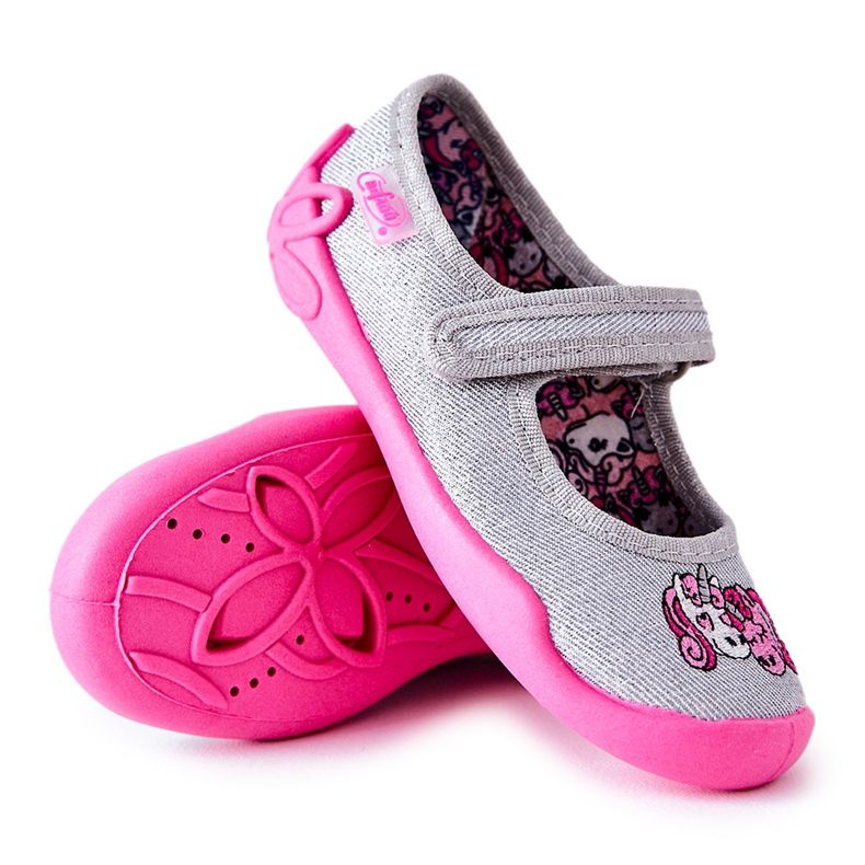 BEFADO S.A. Ciabatte Befado Unicorni 114X464 Grigio-Rosa