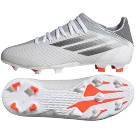 Scarpe da calcio Adidas X Speedflow.3 Fg Jr FY3305 grigio, bianco bianco
