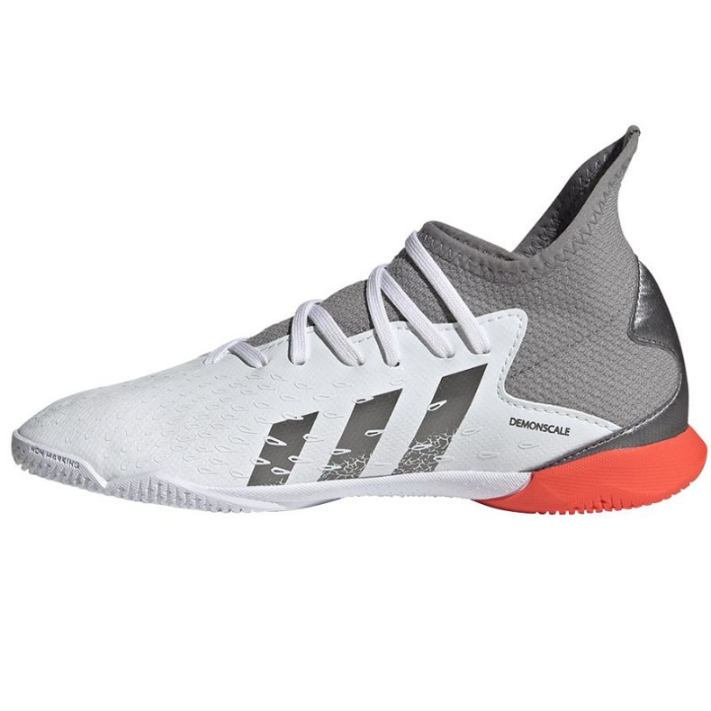 Scarpe da calcio Adidas Predator Freak.3 In Jr FY6286 grigio, bianco bianca