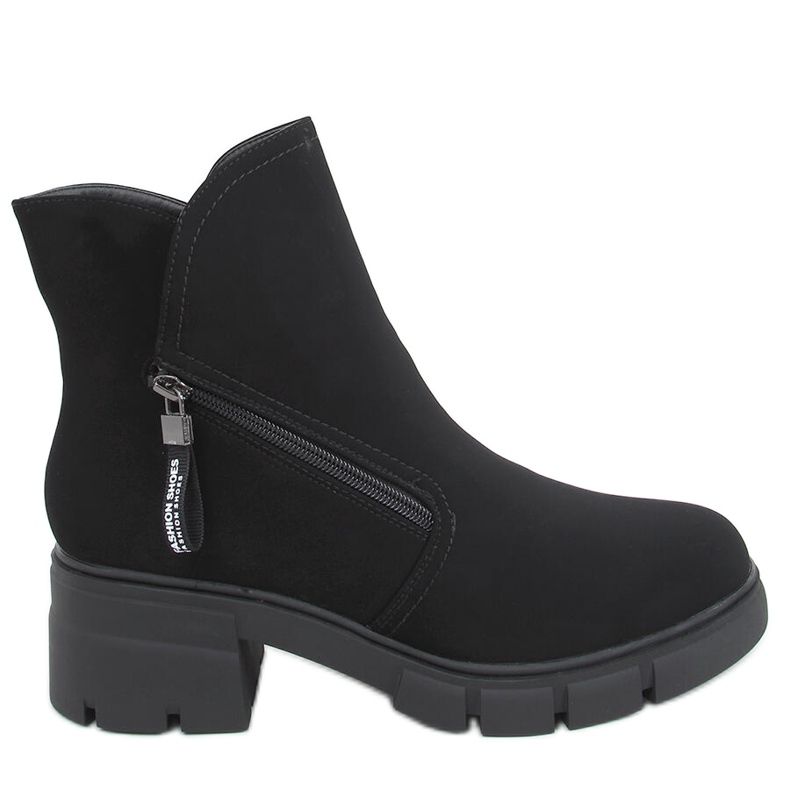Stivaletti Alaska Black con suola alta nero