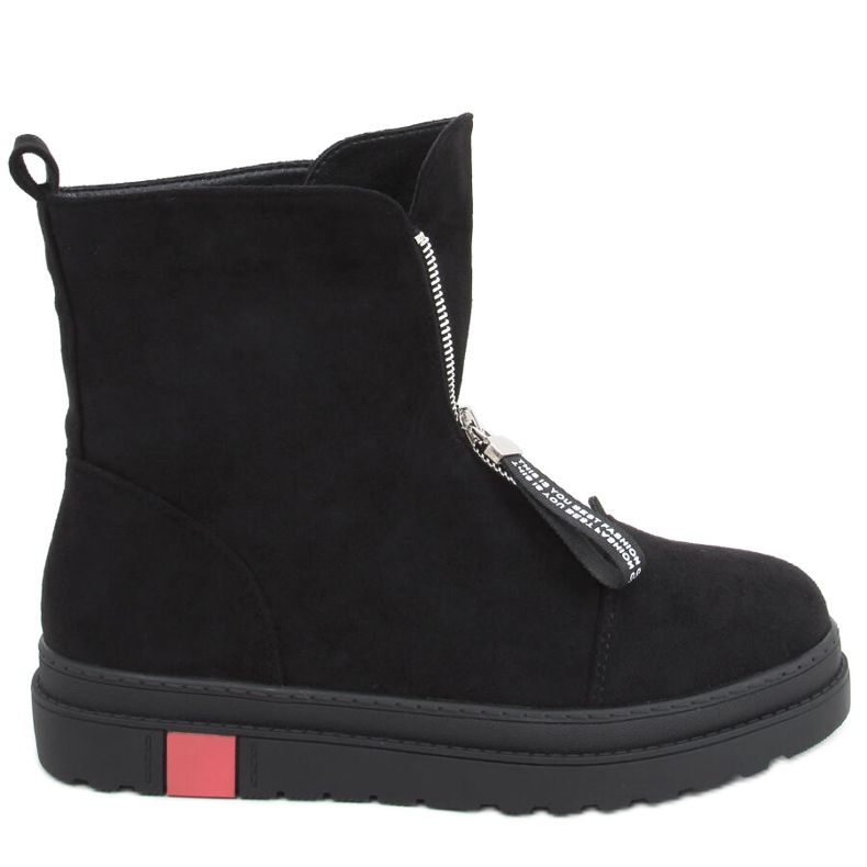 Stivali bassi in camoscio nero Pitt
