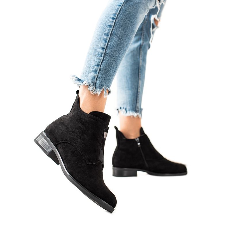 Camo Stivali caldi con cerniera nero