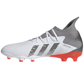 Scarpe da calcio Adidas Predator Freak.3 Fg M FY6276 grigio, bianco bianco