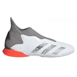 Scarpe da calcio Adidas Predator Freak.3 Ll In Jr FY7867 grigio, bianco bianca
