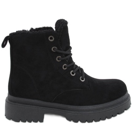 Stivaletti con lacci Visko Black nero