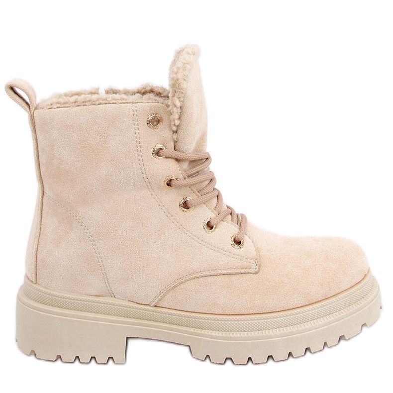 Stivaletti con lacci Visko Khaki beige