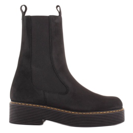 Marco Shoes Stivali Greta con gomma elastica nero
