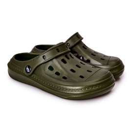 BEFADO S.A. Pantofole da uomo Kroks Befado 154M004 Khaki verde