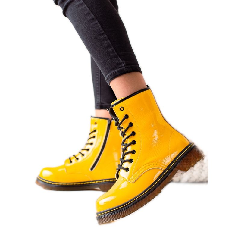 Filippo Trapper in pelle calda giallo