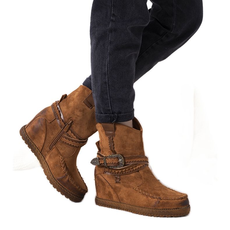 Stivali isolanti cammello da donna nello stile di boho Hanson marrone