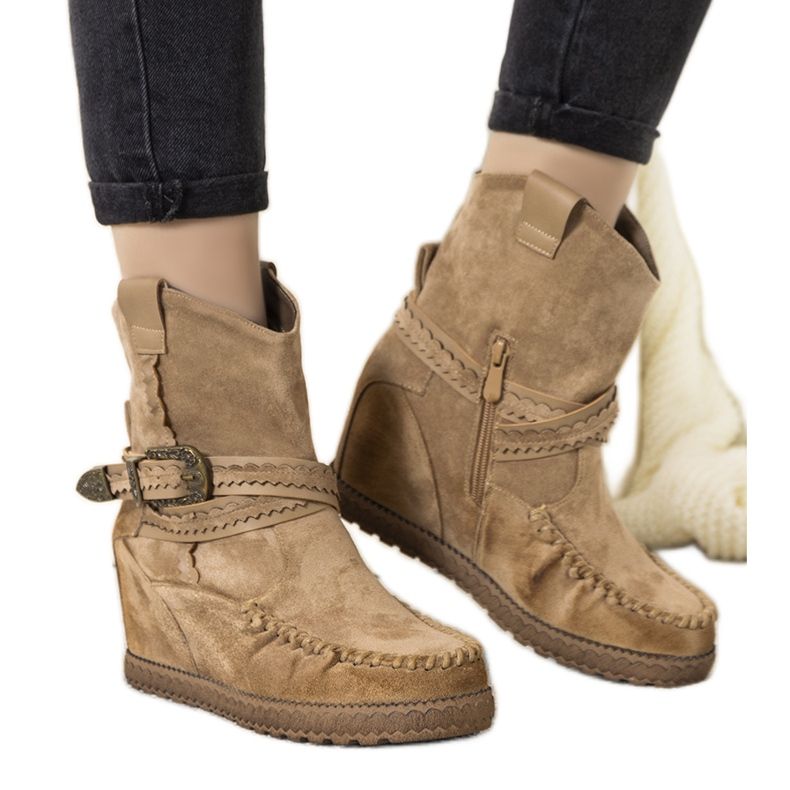 Stivali isolanti beige da donna nello stile di boho Hanson