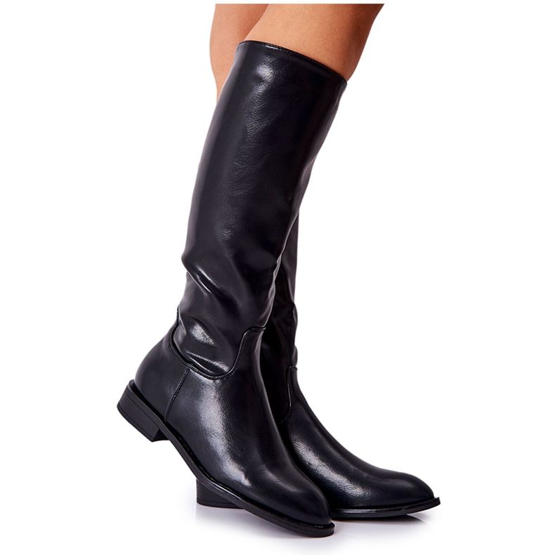 PG1 Stivaletti Neri in Pelle Estil nero