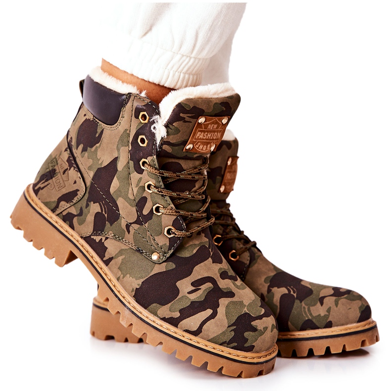 PH1 Scarponi da trekking isolanti Camo Crush da donna beige marrone verde