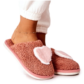 Pantofole da donna Dirty Pink Heartbeat marrone rosa