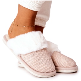 Pantofole Calde Flamarin Beige Con Pelliccia