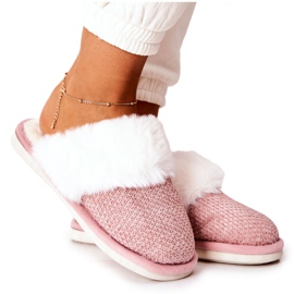 Calde Pantofole Con Pelliccia Pink Flamarin beige rosa