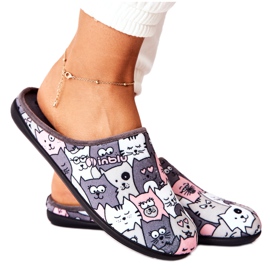 Inblu Pantofole Befado Pantofole Gatti 155D200 Grigio