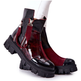 Stivali Maciejka in pelle Nero-Chiaretto 05137-33