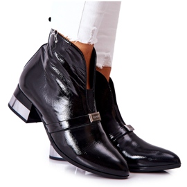 Stivali in pelle con tacco alto Laura Messi Nero 2268