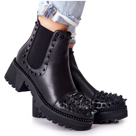 PG1 Stivali Jodhpur Comoni Neri Con Jets nero