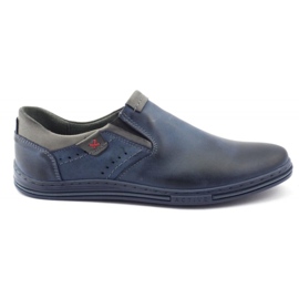 Polbut Scarpe uomo slip-on 401 blu navy grigio