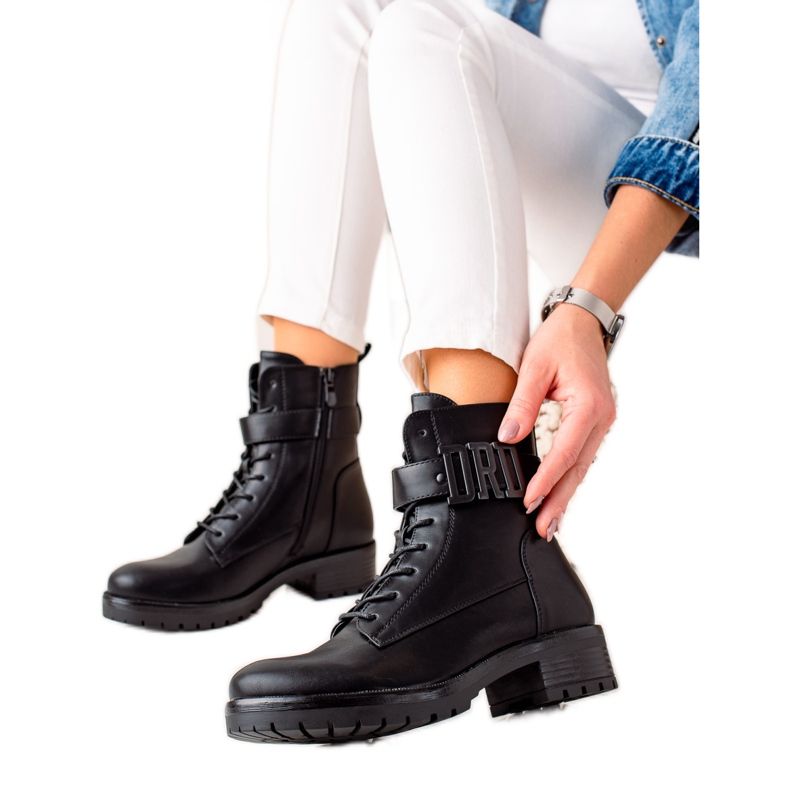 Bestelle Stivali Trapper in ecopelle nero