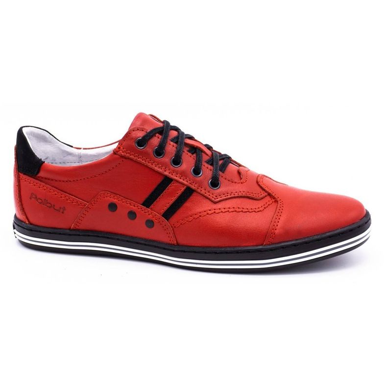 Polbut Scarpe casual da uomo 1801L rosse con nero rosso