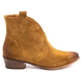 Exquisite Stivali da donna in pelle 1137 cognac marrone
