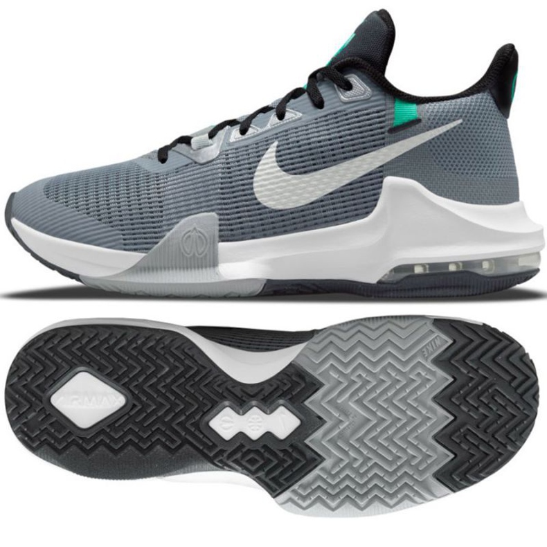 Nike Air Max Impact 3 M DC3725 002 scarpa da basket grigio sfumature di grigio