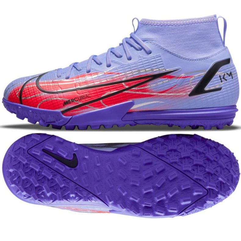 Nike Mercurial Superfly 8 Academy Km Tf Jr DB0935 506 scarpe da calcio multicolore viola