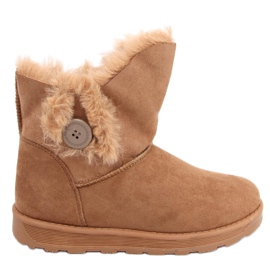 Doposci con bottone Niki Camel marrone