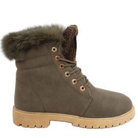 Stivali isolanti in legno da donna Well Green Black verde