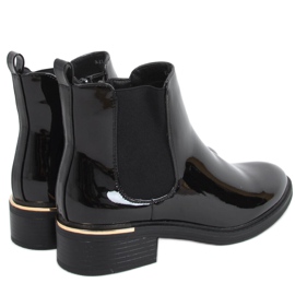 Stivaletti Chelsea da donna laccati Petit Black nero