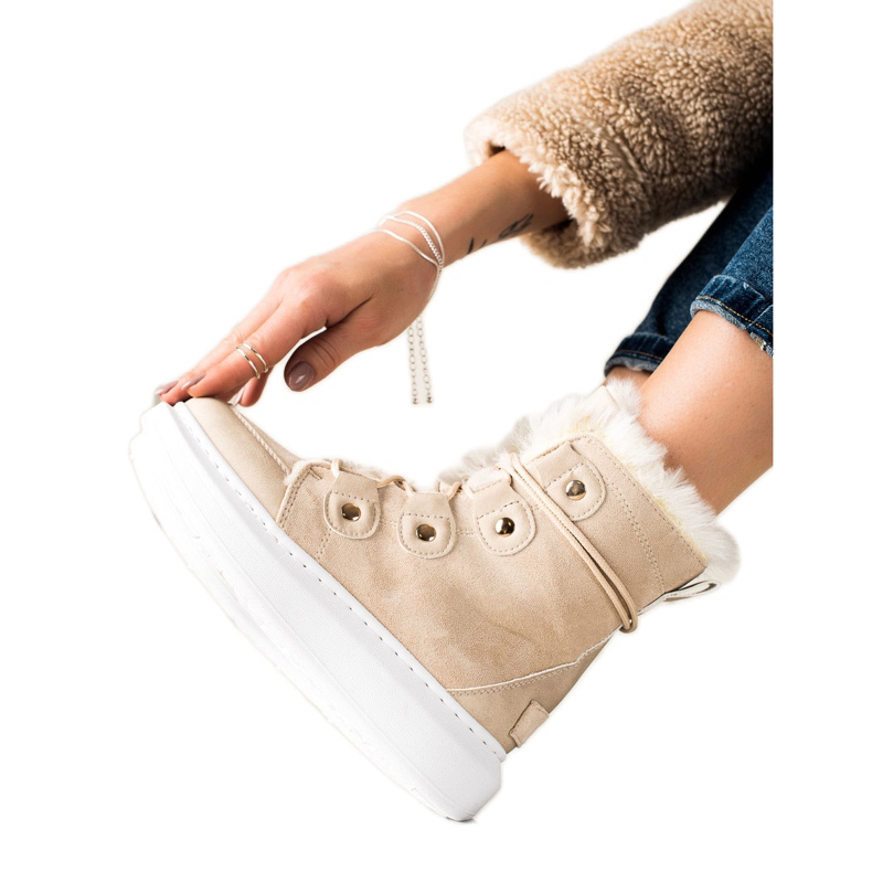 TRENDI Stivali da neve beige alla moda