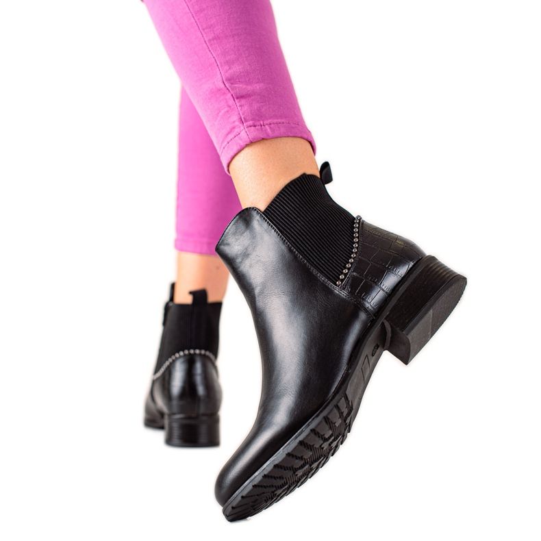 TRENDI Stivaletti Con Cerniera nero